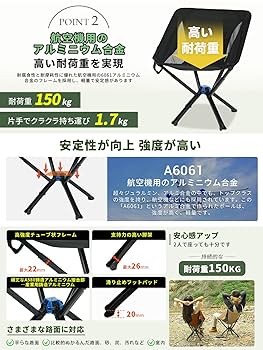 Amazon.co.jp: WEJOY キャンプ チェア 折りたたみ コンパクト